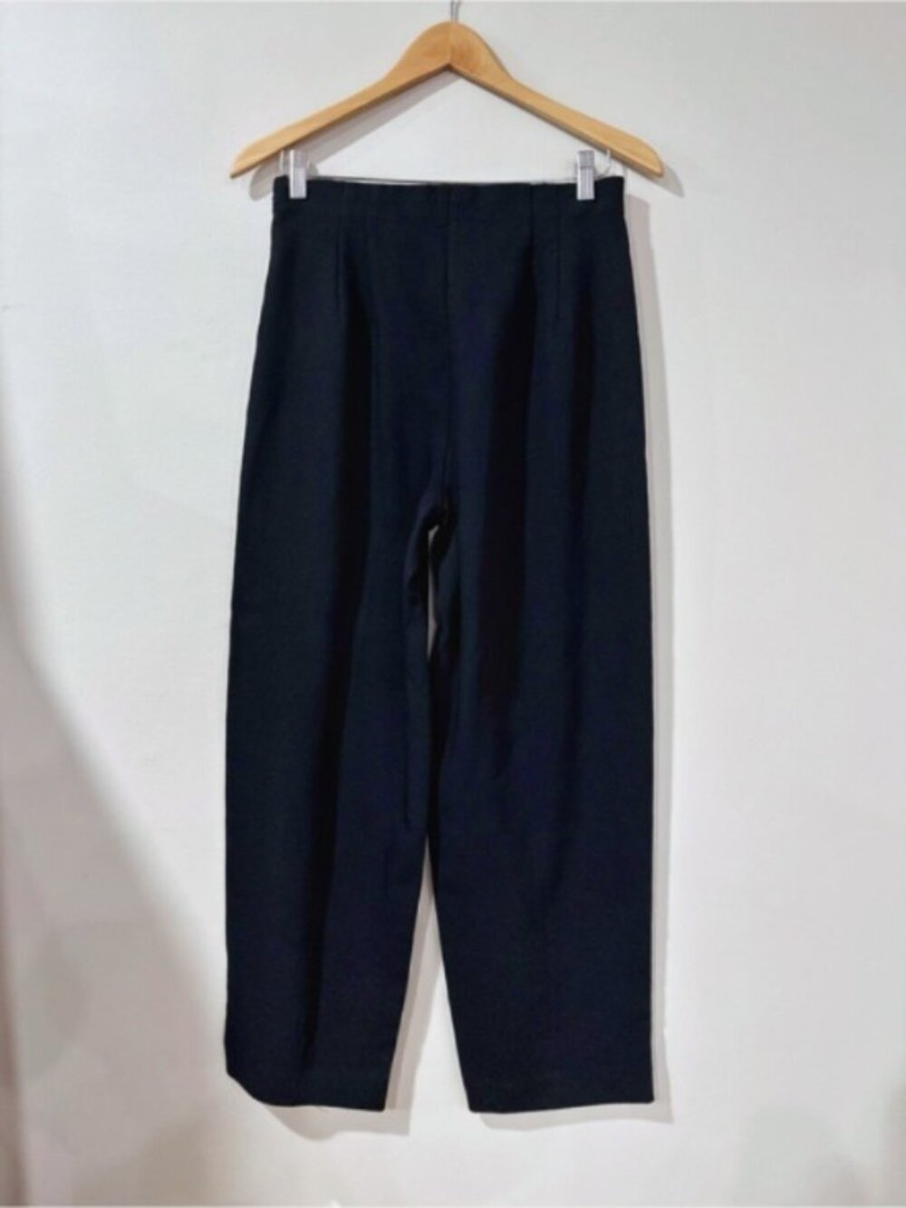 Vince Pants Women 6 Black Wide Leg High Rise Side Zip Minimalist Office Chic